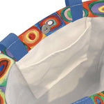 Load image into Gallery viewer, Fine Art Canvas Tote, "Square with Concentric Circles" by Wassily Kandinsky