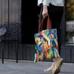 Load image into Gallery viewer, Fine Art Canvas Tote, "Stables" by Franz Marc