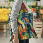 Load image into Gallery viewer, Fine Art Canvas Tote, "Stables" by Franz Marc