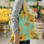 Load image into Gallery viewer, Fine Art Canvas Tote, "Sunflowers" by Vincent Van Gogh