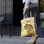 Load image into Gallery viewer, Fine Art Canvas Tote, "The Kiss" by Gustav Klimt