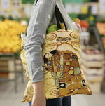 Load image into Gallery viewer, Fine Art Canvas Tote, "The Kiss" by Gustav Klimt