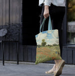 Load image into Gallery viewer, Fine Art Canvas Tote, "The Poppy Field near Argenteuil" by Claude Monet