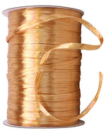 Load image into Gallery viewer, Premium - Pearl Finish Raffia Ribbon --- 1/4in x 100 yards --- Gold Color
