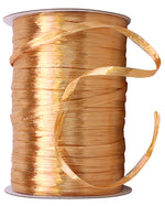 Load image into Gallery viewer, Premium - Pearl Finish Raffia Ribbon --- 1/4in x 100 yards --- Gold Color