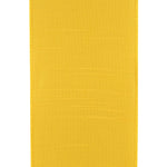 Load image into Gallery viewer, Close-up of the 4-inch Golden Yellow Dupioni ribbon emphasizing its luxurious faux silk slub texture and sturdy stitched wired edges.