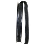 Load image into Gallery viewer, Grosgrain Saddle Stitch Ribbon -- Black / White Color --- Various Sizes
