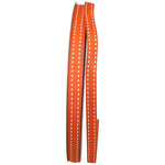 Load image into Gallery viewer, Grosgrain Saddle Stitch Ribbon -- Orange / White Color --- Various Sizes