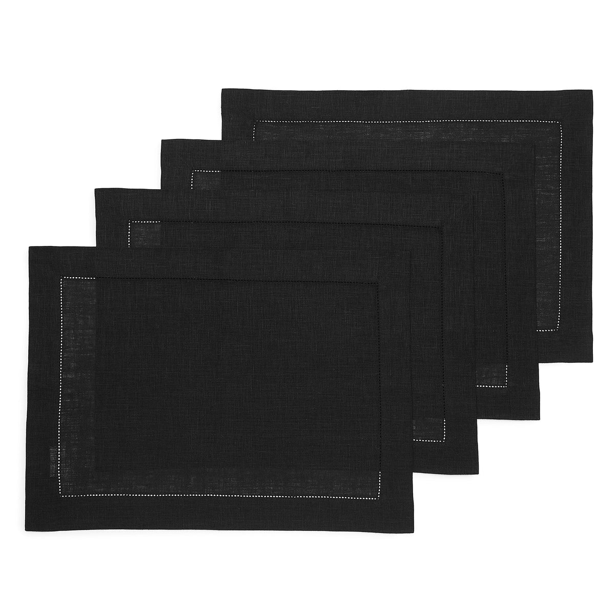 Hemstitched Table Linens (Black Color) Blanks for Crafters