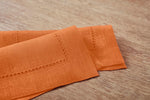 Load image into Gallery viewer, Hemstitched Table Linens (Pumpkin Color)