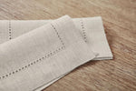Load image into Gallery viewer, Hemstitched Table Linens (Light Natural Color)