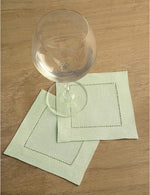 Load image into Gallery viewer, Hemstitched Table Linens (Sage Green Color)