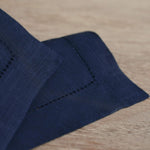 Load image into Gallery viewer, Hemstitched Table Linens (Navy Color)