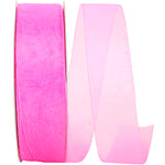Load image into Gallery viewer, Chiffon Mono Sheer Ribbon -- Hot Pink Color --- Various Sizes