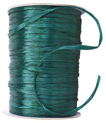 Load image into Gallery viewer, Premium - Pearl Finish Raffia Ribbon --- 1/4in x 100 yards --- Hunter Color