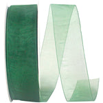 Load image into Gallery viewer, Chiffon Mono Sheer Ribbon -- Hunter Color --- Various Sizes