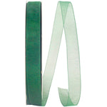 Load image into Gallery viewer, Chiffon Mono Sheer Ribbon -- Hunter Color --- Various Sizes