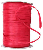 Load image into Gallery viewer, Premium - Matte Finish Raffia Ribbon --- 1/4in x 100 yards --- Imperial Red Color