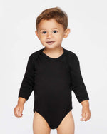 Load image into Gallery viewer, Baby Long Sleeve Jersey Bodysuit - 100% Cotton -- Black