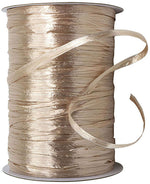 Load image into Gallery viewer, Premium - Pearl Finish Raffia Ribbon --- 1/4in x 100 yards --- Ivory Color
