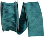 Load image into Gallery viewer, Full roll of Florist Basics Dupioni Supreme Wired Edge Ribbon in Jade, 2½ inch wide by 20 yards, ideal for wreath making, floral designs, holiday decorating, and elegant gift wrapping.