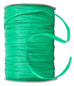 Load image into Gallery viewer, Premium - Matte Finish Raffia Ribbon --- 1/4in x 100 yards --- Kelly Color