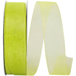 Load image into Gallery viewer, Chiffon Mono Sheer Ribbon -- Kiwi Color --- Various Sizes