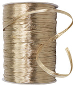 Load image into Gallery viewer, Premium - Pearl Finish Raffia Ribbon --- 1/4in x 100 yards --- Kraft Color