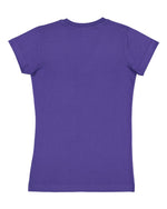 Load image into Gallery viewer, Ladies (Junior) Fitted -- (V-Neck) T-Shirt -- 100% Cotton -- Purple Color