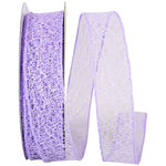Load image into Gallery viewer, Web Natural Wire Edge Ribbon -- Various Sizes --- Lavender Color