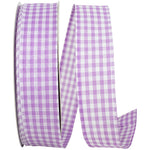Load image into Gallery viewer, Easter Ribbons -- Great Gingham Wire Edge Ribbon -- Lavender Color -- Various Sizes