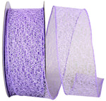 Load image into Gallery viewer, Web Natural Wire Edge Ribbon -- Various Sizes --- Lavender Color