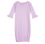 Load image into Gallery viewer, Baby Embroidery Sleep Gown (with Ruffle Sleeves) Set, Lavender Color
