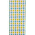 Load image into Gallery viewer, Easter Ribbons -- Seersucker Check Summer Wired Edge Ribbon -- Various Sizes --- Light Blue Color