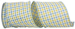 Load image into Gallery viewer, Easter Ribbons -- Seersucker Check Summer Wired Edge Ribbon -- Various Sizes --- Light Blue Color