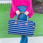 Load image into Gallery viewer, Travel Bag - Navy Stripes