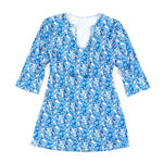 Load image into Gallery viewer, Women's Tunic --- Blue Pineapples Design