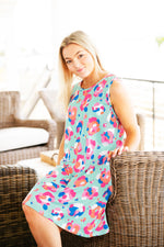 Load image into Gallery viewer, Sleeveless Summer Women's Dress - Multicolor Party
