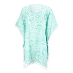 Load image into Gallery viewer, Women's Beach Pom-Pom Cover Up --- Ocean Breeze
