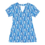 Load image into Gallery viewer, Short Sleeve - Summer Women's Dress - Blue Pineapples