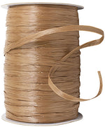 Load image into Gallery viewer, Premium - Matte Finish Raffia Ribbon --- 1/4in x 100 yards --- Milk Chocolate Color