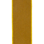 Load image into Gallery viewer, Back view of Corduroy Deluxe Mesh Backed Wired Edge Ribbon in Mustard showing the mesh backing and wired edges.