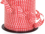 Load image into Gallery viewer, Curling Ribbon --- 3/8 in x 250 yards --- Gingham - White & Red Color