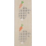 Load image into Gallery viewer, Easter Ribbons -- 2½ inch x 10 yards --- Bunny Gingham Linen Wire Edge Ribbon -- Natural Color