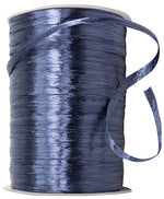 Load image into Gallery viewer, Premium - Pearl Finish Raffia Ribbon --- 1/4in x 100 yards --- Navy Color
