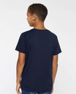 Load image into Gallery viewer, Youth Cotton Fine Jersey T-Shirt -- Navy