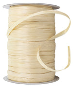 Load image into Gallery viewer, Premium - Matte Finish Raffia Ribbon --- 1/4in x 100 yards --- Oatmeal Color