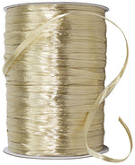 Load image into Gallery viewer, Premium - Pearl Finish Raffia Ribbon --- 1/4in x 100 yards --- Oatmeal Color
