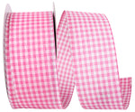 Load image into Gallery viewer, Easter Ribbons -- Great Gingham Wire Edge Ribbon -- Pink Color -- Various Sizes