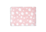 Load image into Gallery viewer, Dotted Flannel Fleece Baby Blanket, 30 x 36 in, Pink & White Color